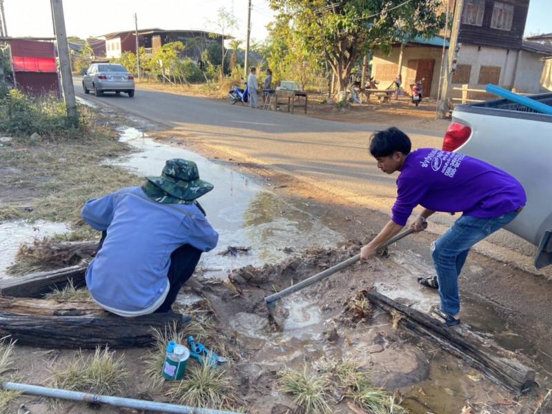 กองช่าง ลงพื้นที่ซ่อมแซมน้ำประปาหมู่บ้าน หมู่ที่ 1 บ้านเหล่าไฮงาม ตำบลเหล่าไฮงาม อำเภอกุฉินารายณ์ จังหวัดกาฬสิน